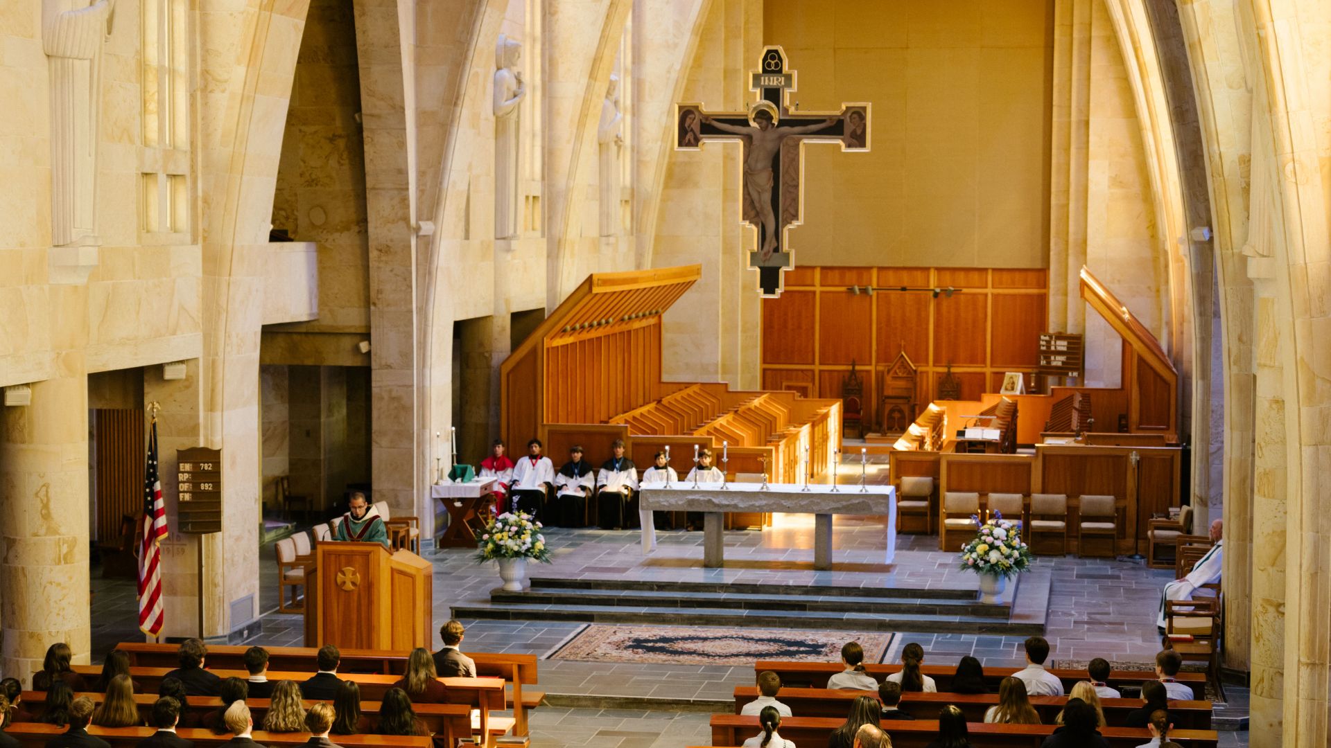 Best boarding schools in the US. Photo of St. Bernard Abbey Church.