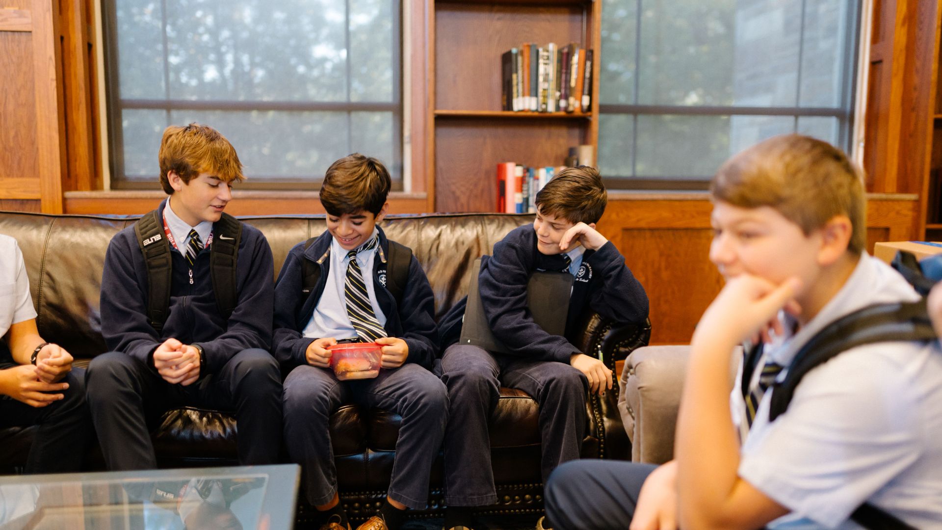 Best Boarding Schools in the US. Middle school students at St Bernard Prep School.